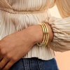 image:imageRossSimons Italian 18kt Gold Over Sterling Jewelry Set 3 Hammered Bangle Braceletsyellow