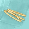 image:imageRossSimons Italian 18kt Gold Over Sterling Jewelry Set 3 Hammered Bangle Braceletsyellow