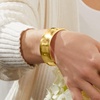 image:imageRossSimons Italian 18kt Gold Over Sterling Polished Cuff Braceletno gemstone