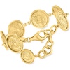 image:imageRossSimons Italian 18kt Gold Over Sterling Replica Coin Bracelet 7 inches