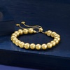 image:imageRossSimons Italian 8mm 18kt Gold Over Sterling Bead Bolo Bracelet