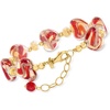 image:imageRossSimons Italian Murano Glass Heart Bracelet With 18kt Gold Over Sterling 7 inches