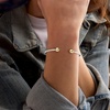 image:imageRossSimons Italian Sterling Silver and 18kt Gold Over Sterling Ball Cuff Braceletno gemstone
