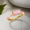 image:imageRossSimons Pink Opal and Pink Enamel Ring in 18kt Gold Over SterlingOpal