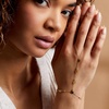 image:imageRossSimons Pure Collection 14kt Yellow Gold Disc Station Hand Chain Bracelet 7 inches