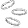 image:imageRossSimons Sterling Silver Jewelry Set 3 Polished RingsNo Gemstone