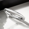 image:imageRossSimons Sterling Silver Spiraled Oval Bangle Braceletno gemstone