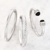 image:imageRossSimons Sterling Silver Spiraled Oval Bangle Braceletno gemstone