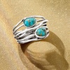 image:imageRossSimons Turquoise Highway Ring in Sterling SilverCreated Turquoise