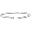 image:imagePure Collection by RossSimons 010 ct tw BezelSet Diamond OpenSpace Cuff Bracelet in Sterling SilverDiamond