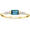 image:imagePure Collection by RossSimons 030 Carat London Blue Topaz Ring With Diamonds in 14kt Yellow GoldTopaz