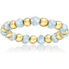 image:imagePure Collection by RossSimons 120 ct tw Aquamarine Bead Stretch Ring With 14kt Yellow GoldAquamarine