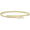 image:imagePure Collection by RossSimons 335mm Cultured Pearl Beaded Bypass Cuff Bracelet in 14kt Yellow Gold80 Inches