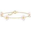 image:imagePure Collection by RossSimons 335mm Cultured Pearl Flower Station Bracelet in 14kt Yellow Gold75 Inches