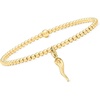 image:imagePure Collection by RossSimons 3mm 18kt Gold Over Sterling Bead Stretch Bracelet With Italian Horn Charmno gemstone