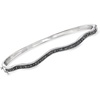 image:imageRossSimons 010 ct tw Black Diamond Wavy Bangle Bracelet in Sterling Silverdiamondcolored
