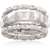 image:imageRossSimons 010 ct tw Diamond Jewelry Set 3 Stackable Eternity Bands in Sterling SilverNo Gemstone