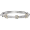 image:imageRossSimons 011 ct tw Diamond Station Bangle Bracelet in Sterling Silver and 14kt Yellow GoldDiamond