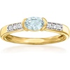 image:imageRossSimons 030 Carat Aquamarine and 10 ct tw White Zircon Ring in 18kt Gold Over SterlingAquamarine
