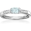 image:imageRossSimons 030 Carat Aquamarine and 10 ct tw White Zircon Ring in Sterling SilverAquamarine