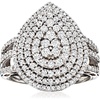 image:imageRossSimons 100 ct tw Diamond PearShaped Ring in Sterling SilverDiamond