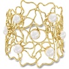 image:imageRossSimons 10mm Cultured Pearl Openwork Cuff Bracelet in 18kt Gold Over Sterling70 Inches