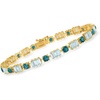 image:imageRossSimons 1160 ct tw London and Sky Blue Topaz Bracelet in 18kt Gold Over Sterling