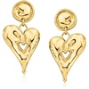 image:imageRossSimons 18kt Gold Over Sterling Asymmetrical Heart Drop Earrings