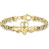 image:imageRossSimons 18kt Gold Over Sterling Claddagh Byzantine Braceletno gemstone