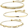 image:imageRossSimons 18kt Gold Over Sterling Jewelry Set 3 Bolo Bracelets