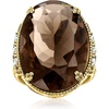 image:imageRossSimons 2000 Carat Smoky Quartz and 160 ct tw White Zircon Ring in 18kt Gold Over SterlingQuartz