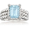 image:imageRossSimons 300 Carat Sky Blue Topaz Ring With White Topaz in Sterling SilverTopaz