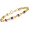 image:imageRossSimons 300 ct tw Amethyst OvalLink Bracelet in 14kt Yellow Gold
