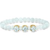 image:imageRossSimons 4000 ct tw Milky Aquamarine Bead Stretch Bracelet With 480 ct tw Sky Blue Topaz in 18kt Gold Over Sterlingaquamarine