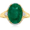 image:imageRossSimons 480 Carat Emerald Ring With Diamonds in 18kt Gold Over SterlingEmerald