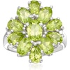image:imageRossSimons 500 ct tw Peridot Cluster Ring in Sterling SilverPeridot