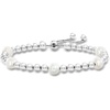 image:imageRossSimons 775mm Cultured Pearl and Sterling Silver Bead Station Bolo Bracelet