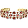 image:imageRossSimons 830 ct tw Garnet and 90 ct tw White Zircon Cuff Bracelet in 18kt Gold Over SterlingGarnet