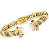 image:imageRossSimons 885mm Cultured Pearl Cuff Bracelet With Lapis in 18kt Gold Over Sterling 7 inches