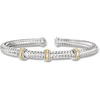 image:imageRossSimons Charles Garnier 50 ct tw CZ Station Cuff Bracelet in Sterling Silver and 18kt Gold Over Sterling 7 inches