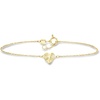 image:imageRossSimons Italian 10kt Yellow Gold DiamondCut Heart Braceletno gemstone