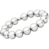 image:imageRossSimons Italian 12mm Sterling Silver Bead Stretch Braceletno gemstone