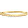 image:imageRossSimons Italian 14kt Yellow Gold Grooved Oval Bangle Braceletno gemstone