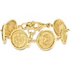 image:imageRossSimons Italian 18kt Gold Over Sterling Replica Coin Bracelet 7 inches