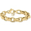 image:imageRossSimons Italian 18kt Gold Over Sterling Textured and Polished MultiLink Braceletno gemstone