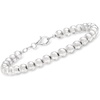 image:imageRossSimons Italian 6mm Sterling Silver Bead Bracelet 75 inches