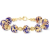 image:imageRossSimons Italian Blue Murano Glass Bead Bracelet in 18kt Gold Over Sterling 7 inches