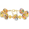 image:imageRossSimons Italian Multicolored Murano Glass HeartShaped Bead Bracelet With 18kt Gold Over Sterling 7 inches