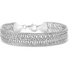 image:imageRossSimons Italian Sterling Silver PopcornChain and CurbLink Braceletno gemstone