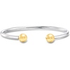 image:imageRossSimons Italian Sterling Silver and 18kt Gold Over Sterling Ball Cuff Braceletno gemstone